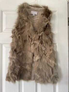 Faux Rabbit Fur Sleeveless Vest